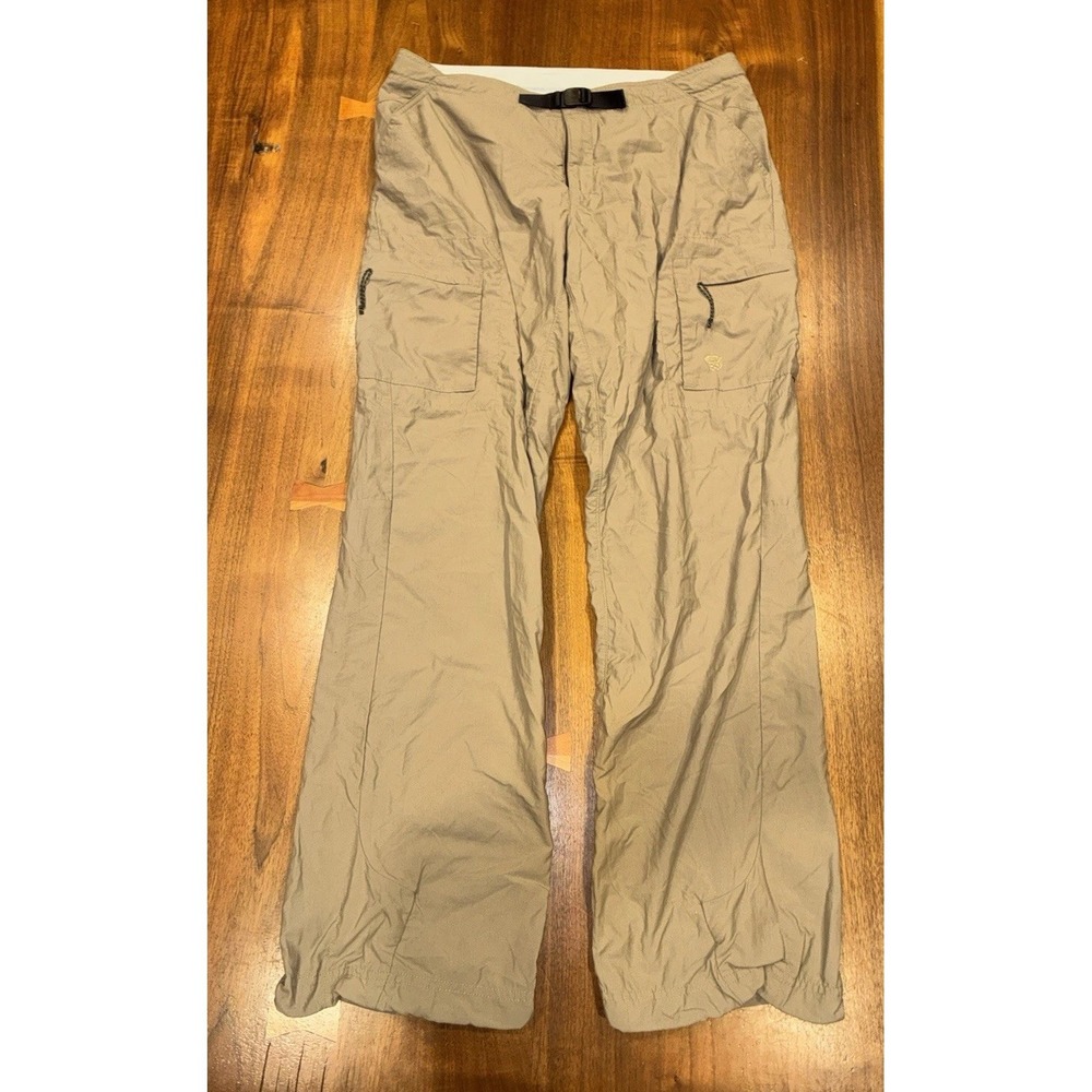 Mountain Hardware Nylon Cargo Hiking Pants Brown Women Size 12 Mid Rise Outdoors